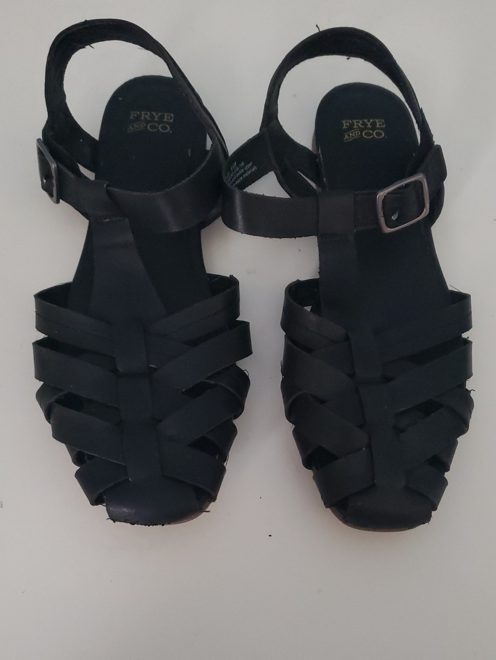 Frye & Co. Black Fisherman Sandals Size 8.5